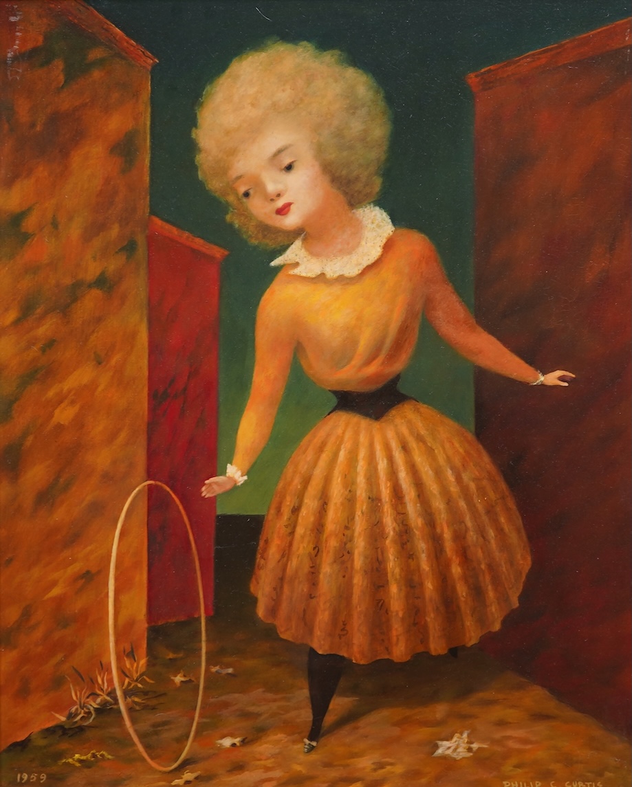 Philip Campbell Curtis, American (1907-2000), 'Girl with a Hoop'
